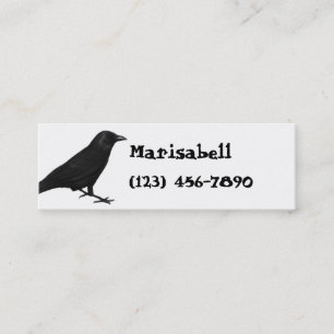 Carte maigre gothique de profil de Raven