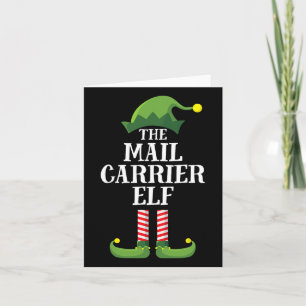 Carte Mail Carrier Elf Matching Family Group Christmas P