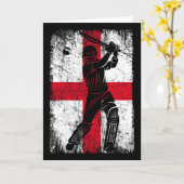 Carte Maillot de cricket avec drapeau d'Angleterre Suppo (Fleur jaune)