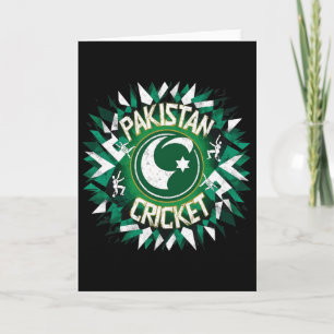 Carte Maillot de cricket pakistanais Drapeau du Pakistan