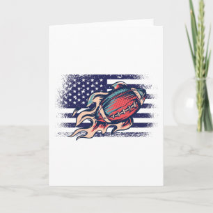 Carte Maillot de fan de football américain drapeau États