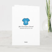 Carte maillot de football bleu pour le 2e anniversaire d (Dos)