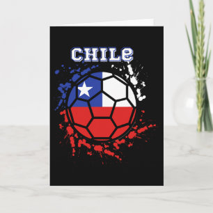 Carte Maillot de footballeur du Chili Drapeau chilien