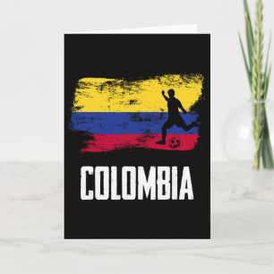Carte Maillot drapeau Colombie Équipe de football colomb