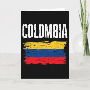 Carte Maillot drapeau Colombie Équipe de football colomb