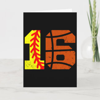 Carte Maillot numéro 16 Softll Sketll Drôle 16e annivers