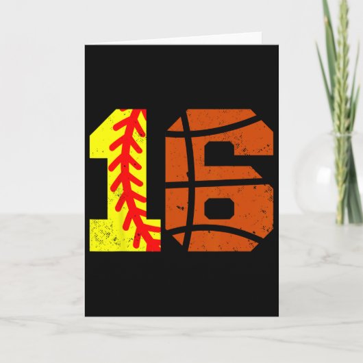 Carte Maillot numéro 16 Softll Sketll Drôle de 16e anniv (Devant)