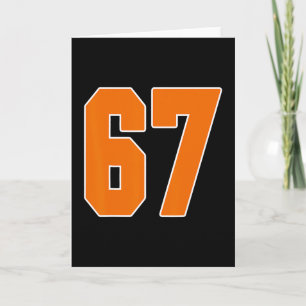 Carte Maillot Orange Sports Numéro 67 Uniforme Joueur Fa