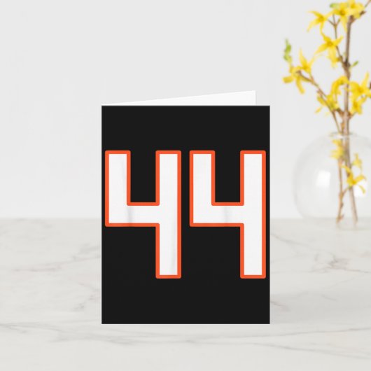 Carte Maillot Uniforme Numéro 44 Srts Orange Et Blanc Pl (Fleur jaune)