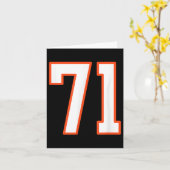 Carte Maillot Uniforme Pla Orange Et Blanc Srts Numéro 7 (Fleur jaune)