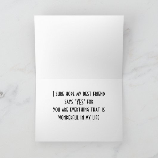 CARTE "M'AIME-TU ?" J'AIME MON MEILLEUR AMI "VOUS !" (Intérieur)