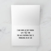 CARTE "M'AIME-TU ?" J'AIME MON MEILLEUR AMI "VOUS !" (Intérieur)