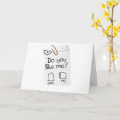 CARTE "M'AIME-TU ?" J'AIME MON MEILLEUR AMI "VOUS !" (Fleur jaune)