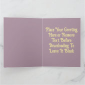 Carte Main de Hamsa Florale Purple Flore Fatima (Intérieur)