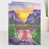 Carte Main de Hamsa Florale Purple Flore Fatima (Dos)