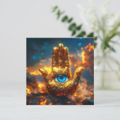 CARTE MAIN DE HAMSA - ZEN BOUDDHISME (Debout devant)