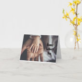 Carte Main d'Enfant avec Main de Père (Fleur jaune)