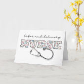 Carte Main-d'oeuvre et prestation INFIRMIÈRE Jour de l'a (Fleur jaune)