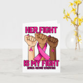 Carte Main Son Combat Est Mon Combat Conscience Du Cance (Fleur jaune)