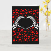 Carte Main squelette drôle Cadeau de la Saint-Valentin d (Fleur jaune)