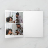 Carte Main tenant un bouquet floral pour la Saint-Valent (Intérieur)