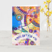 Carte Main tirée par EDDArt - Échelle de rêve 1 (Fleur jaune)