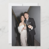 Carte Main Whimsical dessinée Minimal bleu blanc photo (Dos)