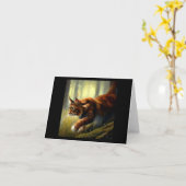 Carte Maine Coon (Fleur jaune)