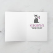 Carte Maine Coon chat anniversaire tardif (Intérieur)