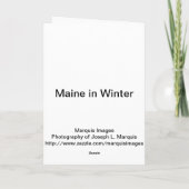 Carte Maine en hiver (Dos)