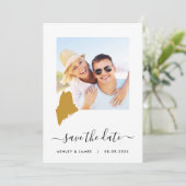 Carte Maine Mariage photo Enregistrer la carte Dat (Debout devant)