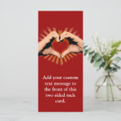 Carte Mains dans la forme d'un coeur, Love Design (Debout devant)