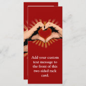 Carte Mains dans la forme d'un coeur, Love Design (Devant / Derrière)