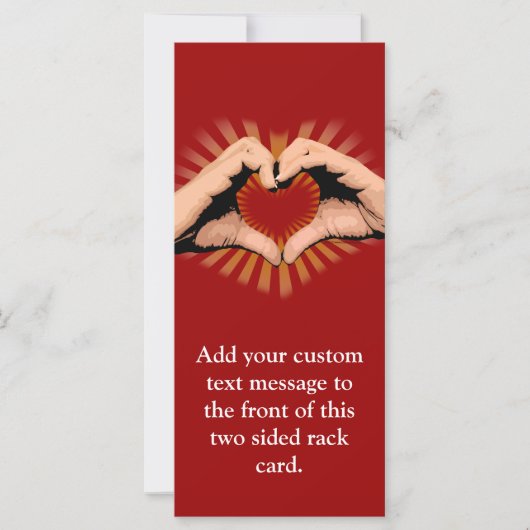 Carte Mains dans la forme d'un coeur, Love Design (Devant)