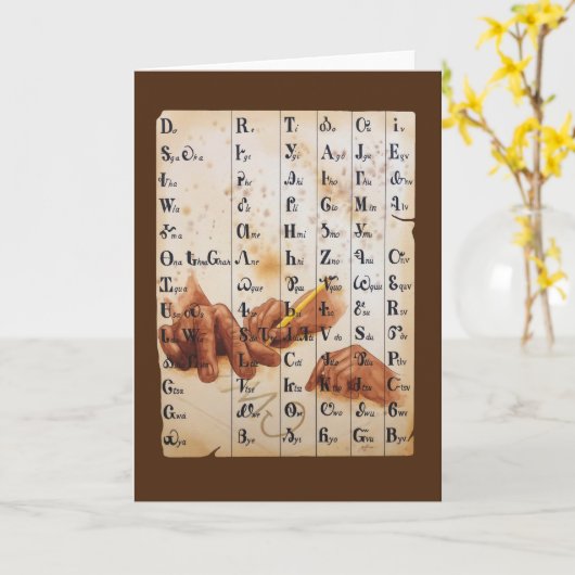 Carte Mains de langue (Fleur jaune)