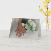 Carte Mains de mariage (Fleur jaune)