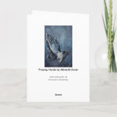 Carte Mains de prière (Dos)