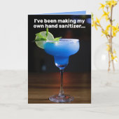 Carte Mains de quarantaine amusantes Margaritas (Fleur jaune)