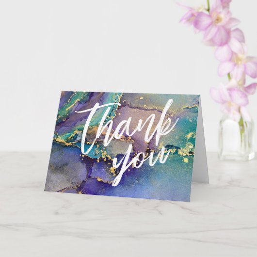 Carte Mains Décontractées de l'art Abstrait liquide mult (Orchidée)