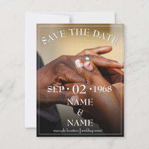 Carte Mains d'un couple de couleur lors d'un mariage met