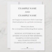 Carte Mains d'un couple de mariage de couleur avec allia (Dos)