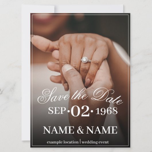 Carte Mains d'un couple de mariage de couleur avec allia (Devant)