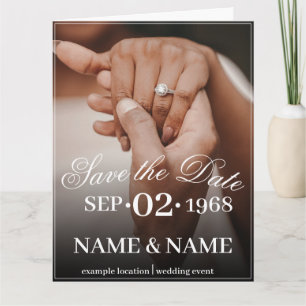 Carte Mains d'un couple de mariage de couleur avec annea