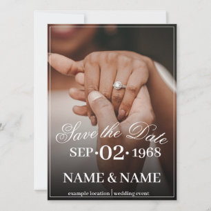 Carte Mains d'un couple de mariage de couleur avec annea
