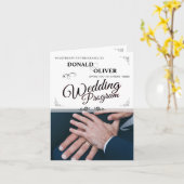 Carte Mains d'un couple de Mariages gais avec anneaux (Fleur jaune)