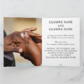 Carte Mains d'un couple mariage avec anneau (Intérieur)