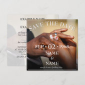 Carte Mains d'un couple mariage avec anneau (Devant / Derrière)