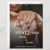 Carte Mains d'un couple Mariage coloré avec anneau (Devant / Derrière)