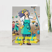 Carte Mains Femme gardienne gardienne gardienne Annivers (Devant)