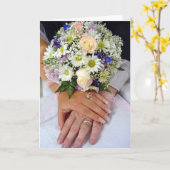 Carte Mains mariages (Fleur jaune)